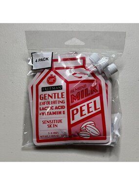 Freeman Almond Milk Peel Lactic Acid Exfoliating Mask 4 Pack